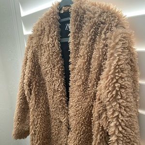 Zara Light Brown Teddy Coat
